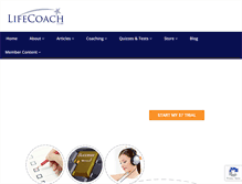 Tablet Screenshot of lifecoach.com